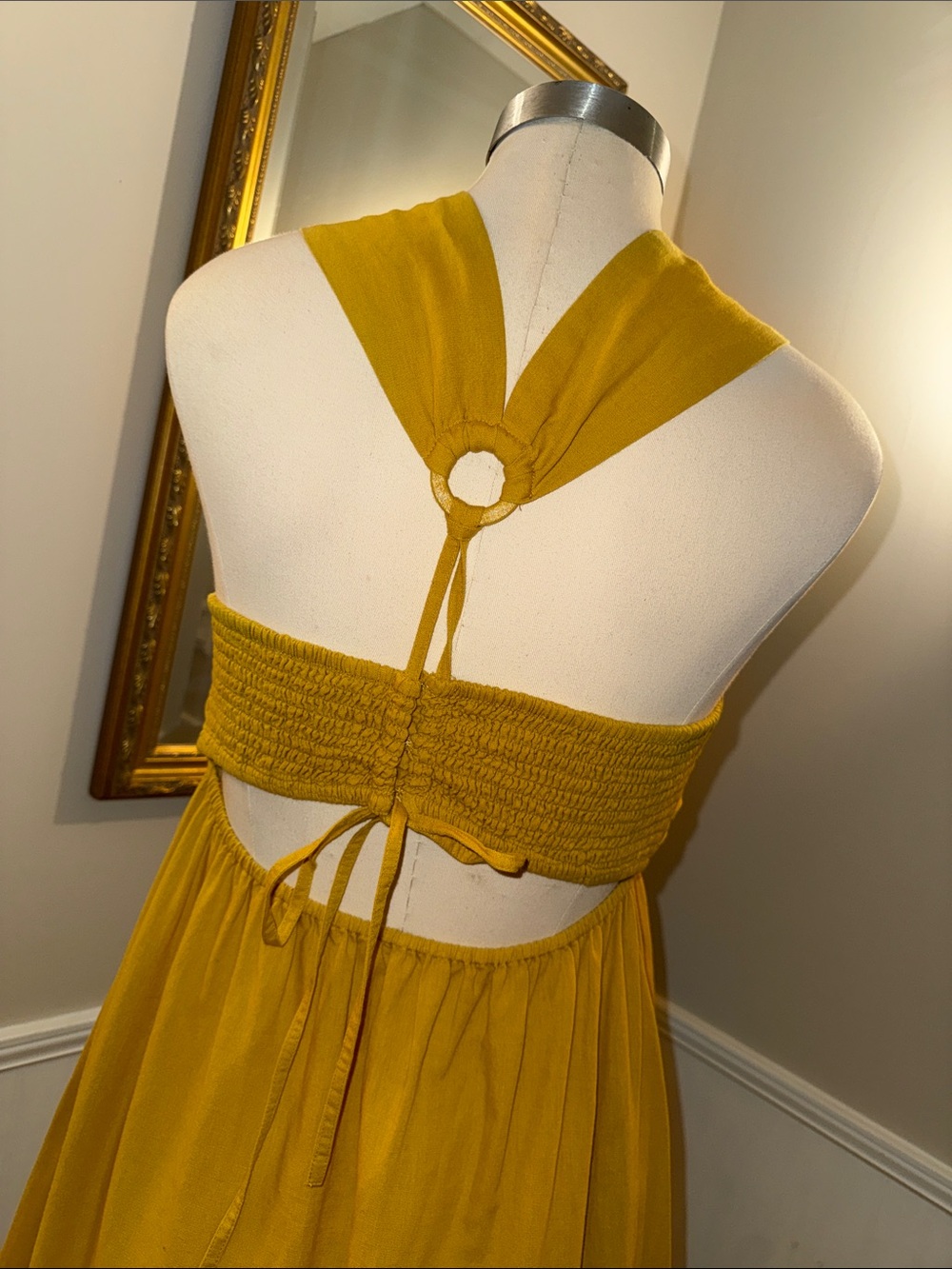 Cleobella Mustard Halter Maxi Dress - Picture 7 of 12
